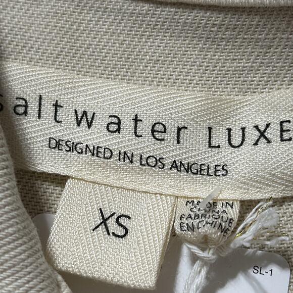 Saltwater Luxe women’s size XS long sleeve button up Rowan jacket bone color NWT - Picture 10 of 15